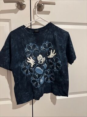 Vintage Disney Navy Tie-Dye Mickey Mouse Short Sleeve Tee